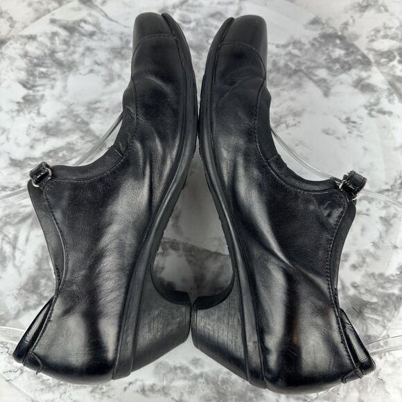 NAOT Womens Low Heel Comfort Mary Jane Size 38/8 Black Leather Round Toe Minimal - Picture 6 of 7